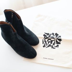 NEW Isabel Marant Dicker Suede Bootie Blac…